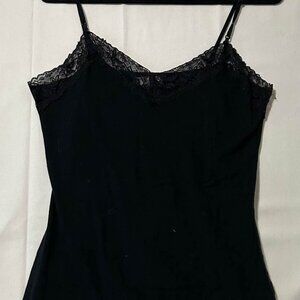 Zenana Signature Women’s Black Lace Trim Cami Tank Top